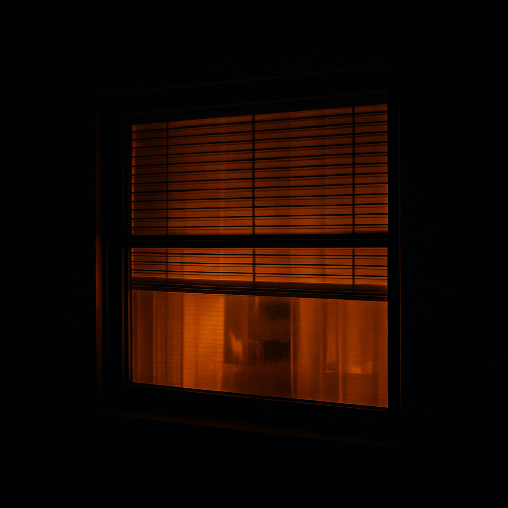 warm apartment blinds