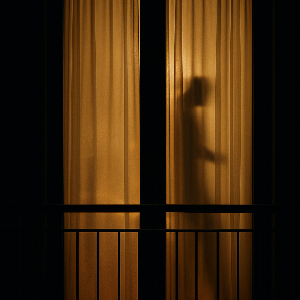 balcony doors silhouette