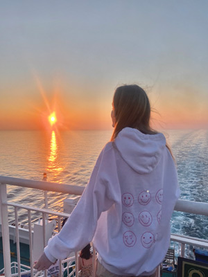 sweatshirt sunset